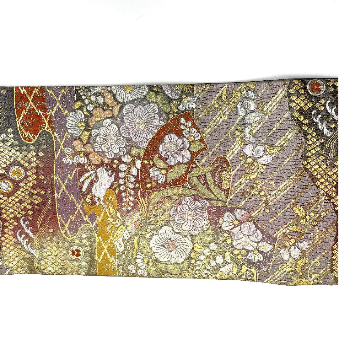 Fukuro Obi Tsujigahana Rabbit Obi Length 438cm Pure Silk S Rank Six-way Formal Gradient 1123003792399