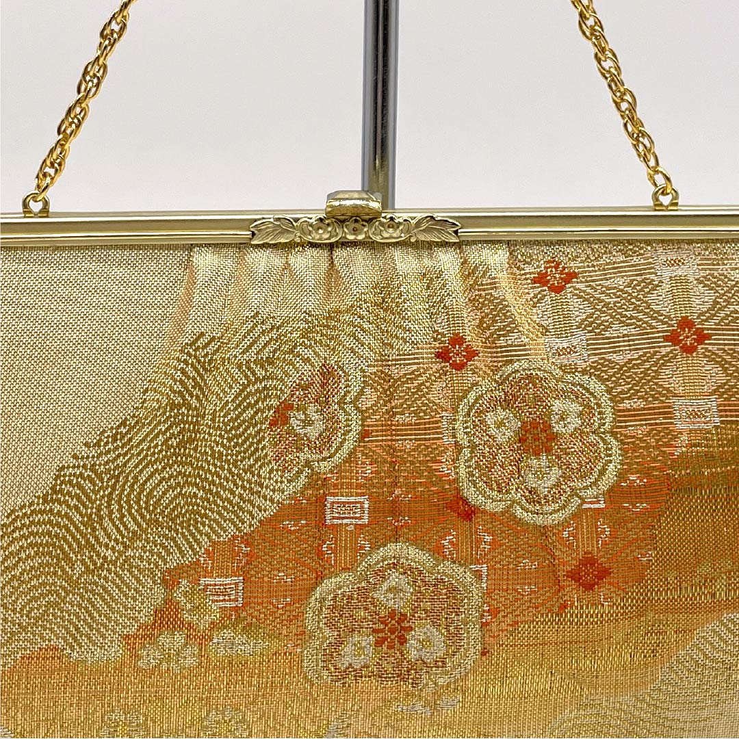 Formal Japanese Style Bag, Rank A, Saga Nishiki with Auspicious Motifs and Gold, 113900072321