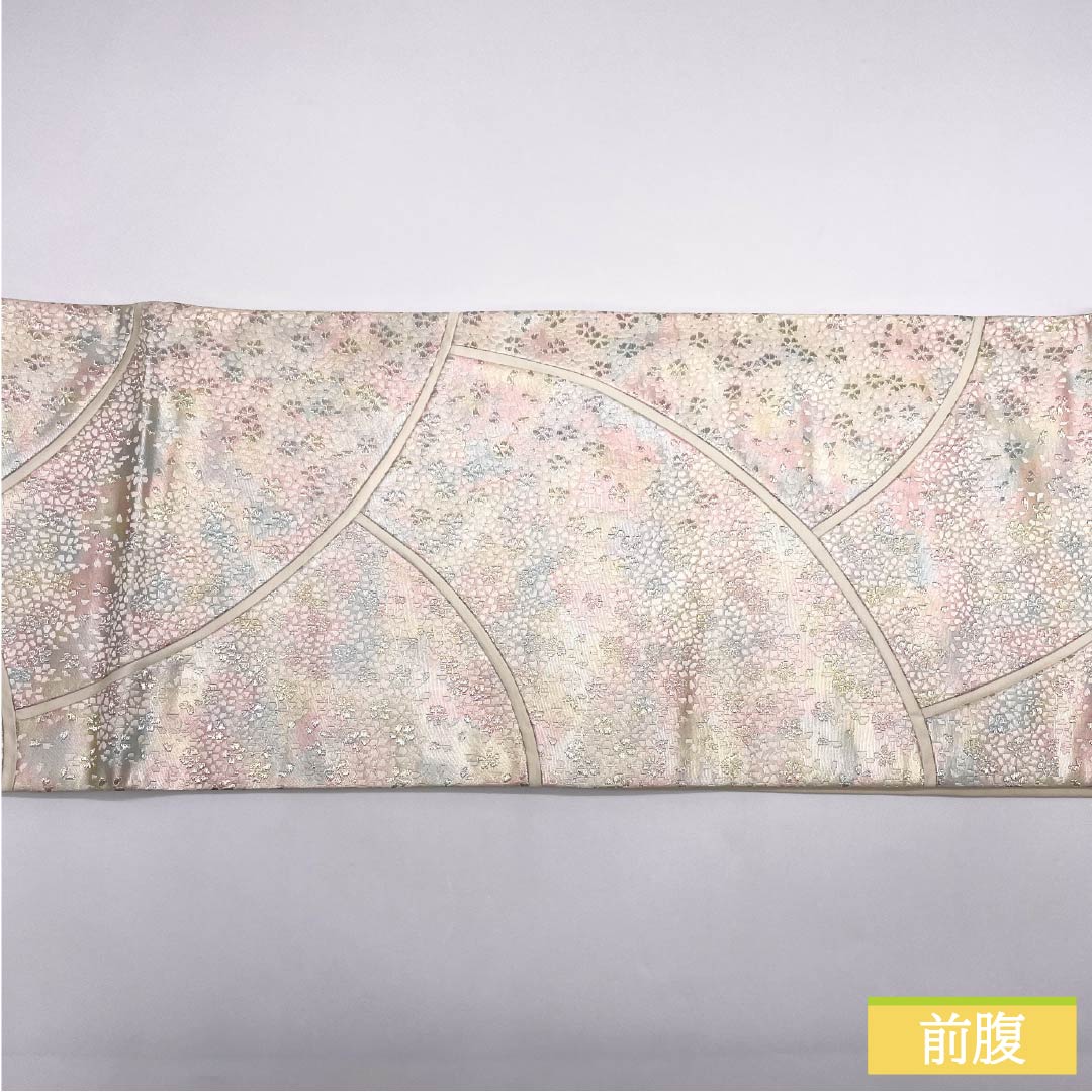 袋帯 正絹 Aランク 小桜 引箔 帯丈440cm 六通 セミフォーマル グラデーション系 1123015213399