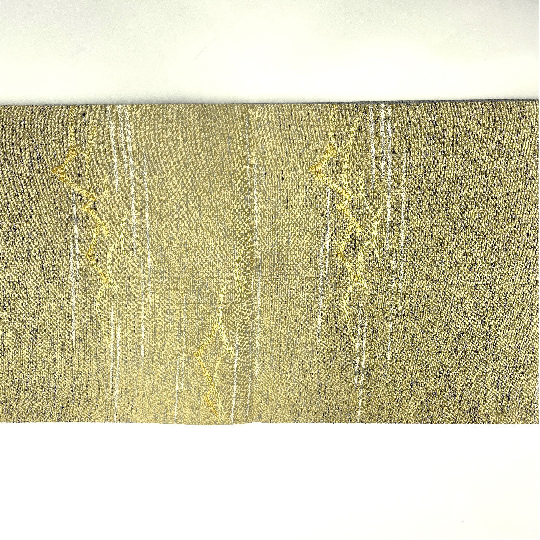 Fukuro Obi (Bag) with Gold Thread by Kondo Yuzo, Length 438cm, Pure Silk, S Rank, Six-Way, Formal, Gold, 1123004622321