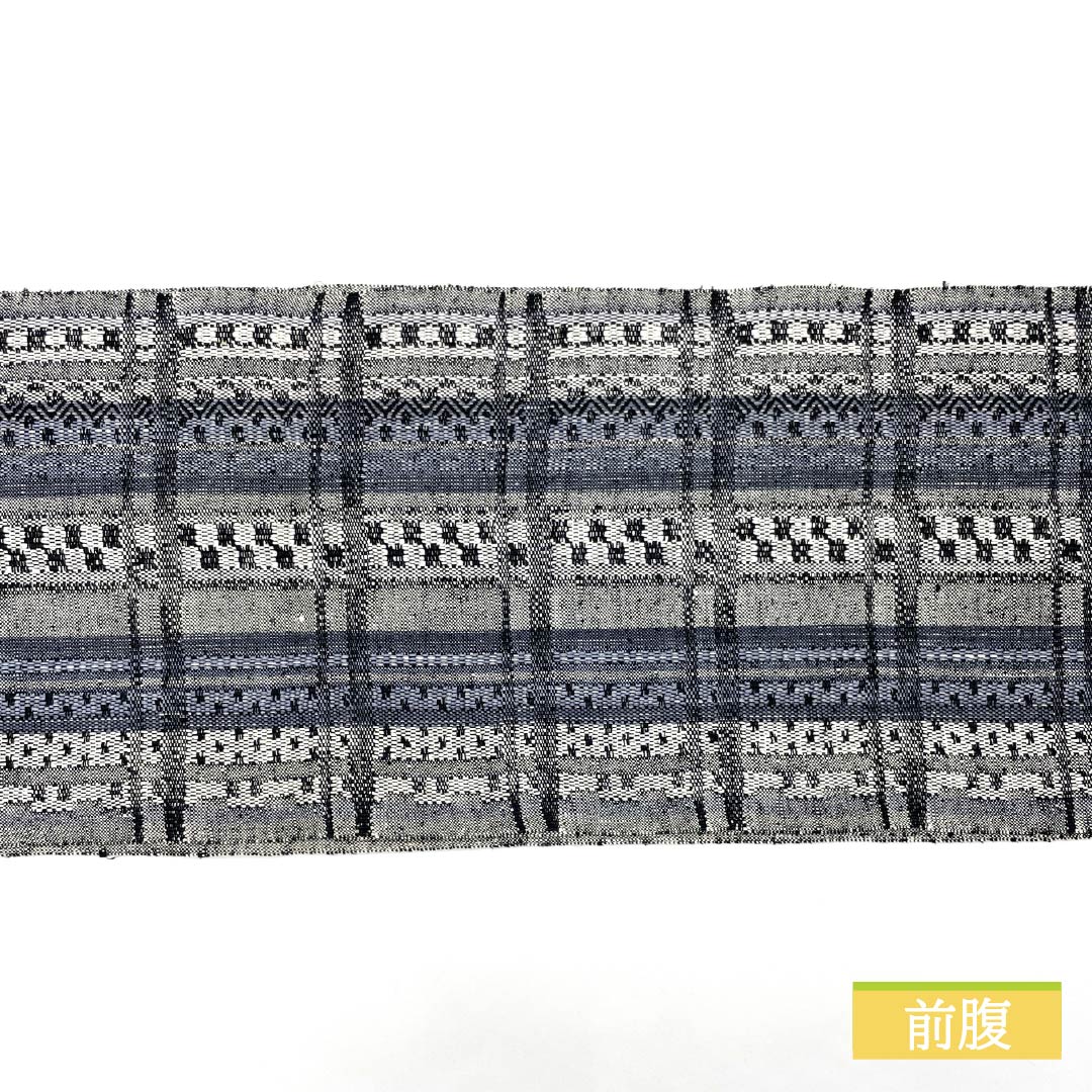Nagoya obi, check pattern, pongee fabric, obi length 358cm, pure silk, S rank, six-pass, casual, monotone, 1124007282327, open-fitting