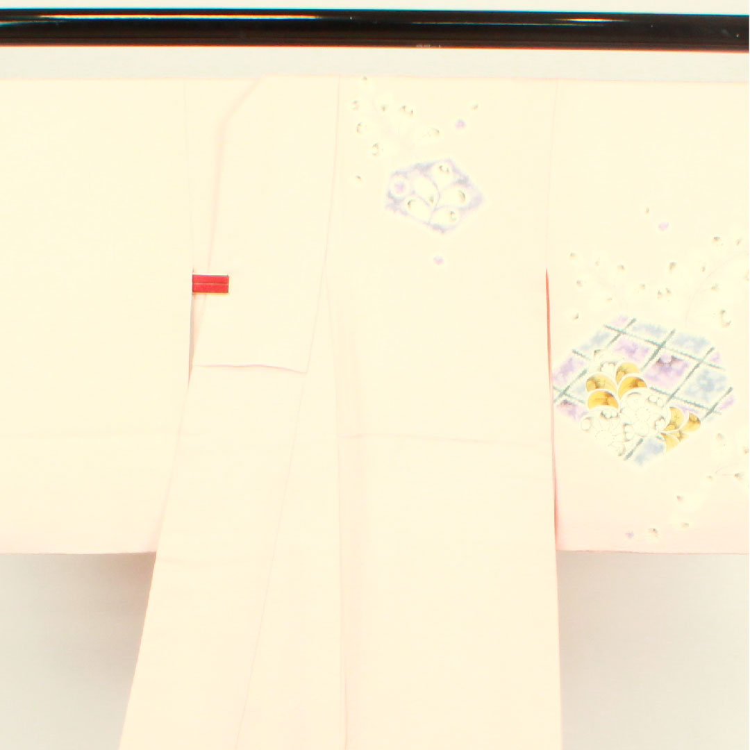 訪問着 袷 身丈156.5cm 裄丈64cm 乙女色 辻ヶ花 正絹 Aランク ピンク系 1112002433313