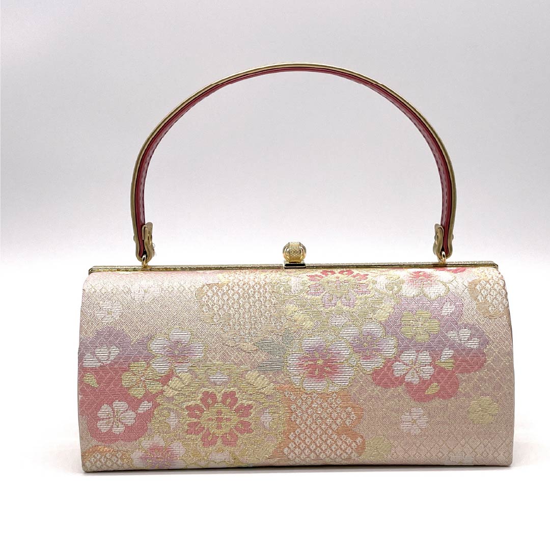 和装バック フォーマル 桜色（さくらいろ） 振袖用 桜 古典柄 ピンク系 Ｓランク 113900051213