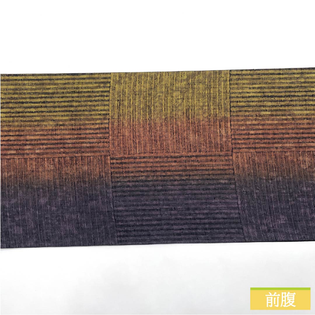 Fukuro Obi, Pure Silk, Checkered, Striped, Length 448cm, S Rank, Six-way, Casual, Gradient, 1123012392399