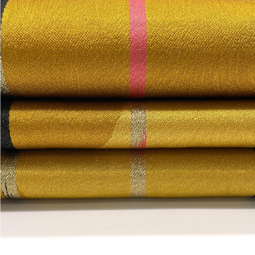 Half-width obi, polyester, orange brown, striped, geometric pattern, modern, reversible, obi length 352cm, brown, S rank, 1125001282314