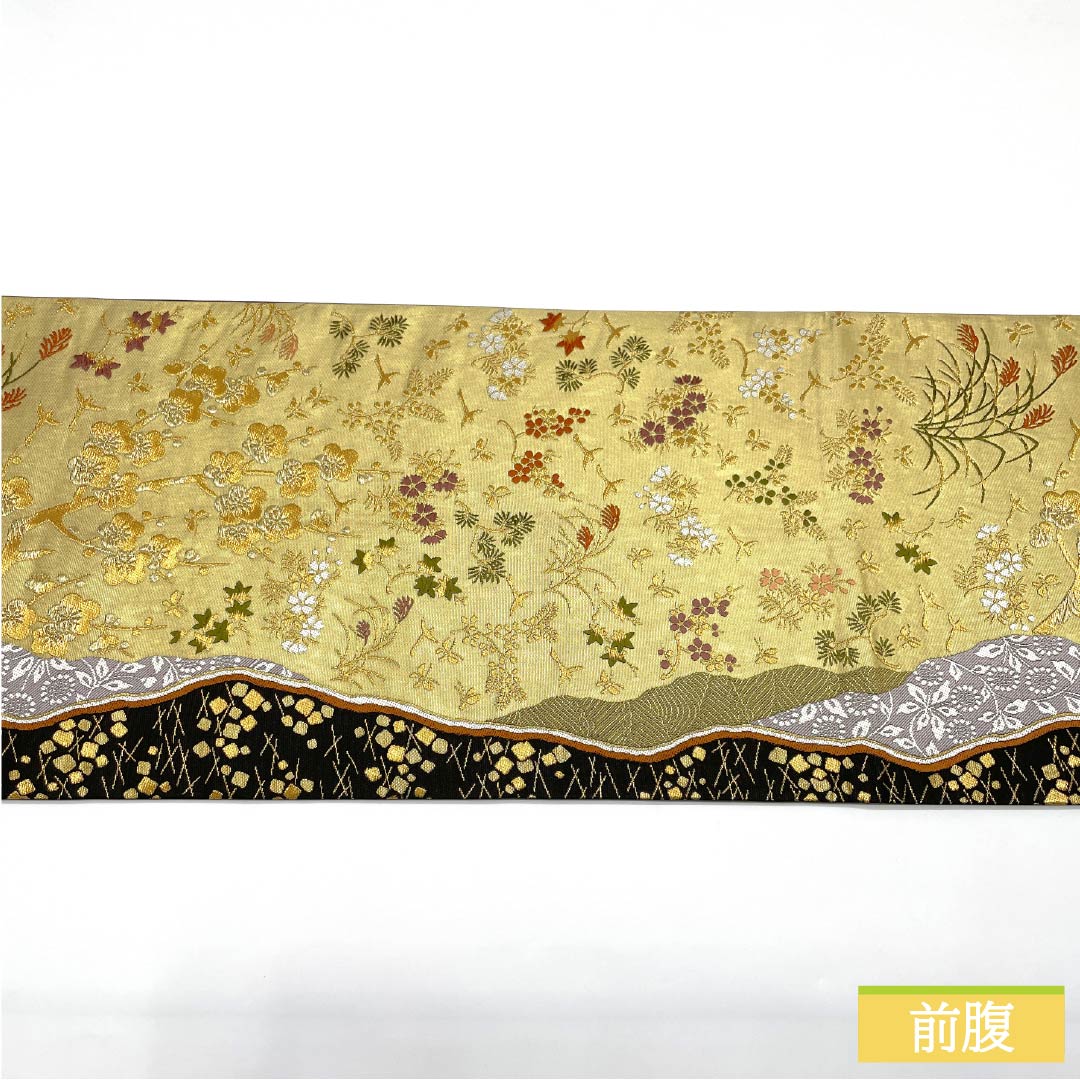 袋帯 正絹 唐織 吉祥文様 加納幸 留袖用 帯丈440cm Sランク 六通 フォーマル 金系 1123013442321