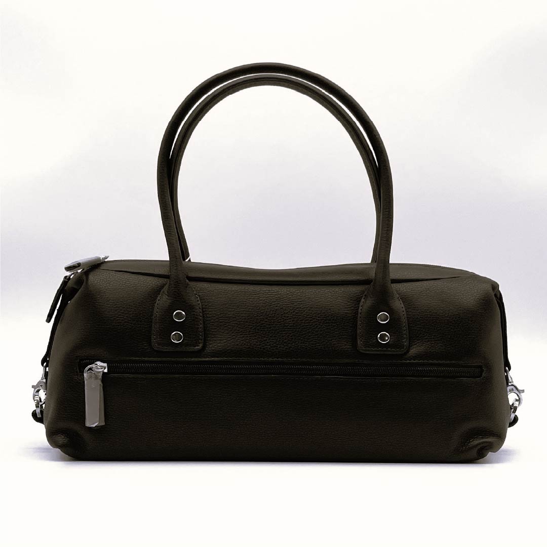 (Like New) Western-style Cowhide Leather Bag, Grade A, Brand New, Cowhide, Horizontal, Brown, 119700001314