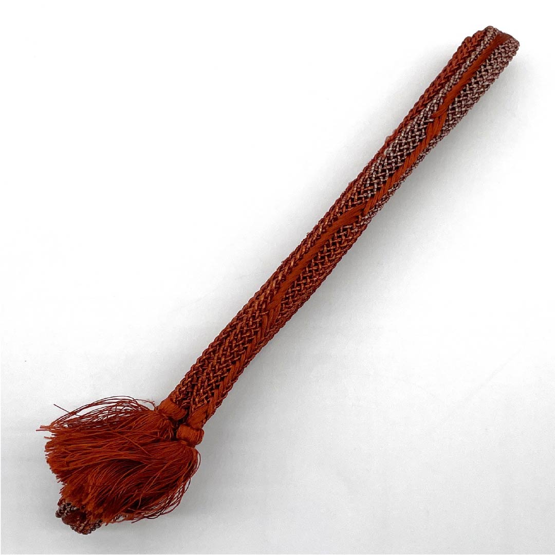 S-Rank Silk Obijime (Sash Band) - Copper-Colored (Shakudo-Iro) - Summer Style - Length: Approx. 165.5cm, Width: Approx. 1.5cm - Casual - Brown - Product Number: 1135004762314
