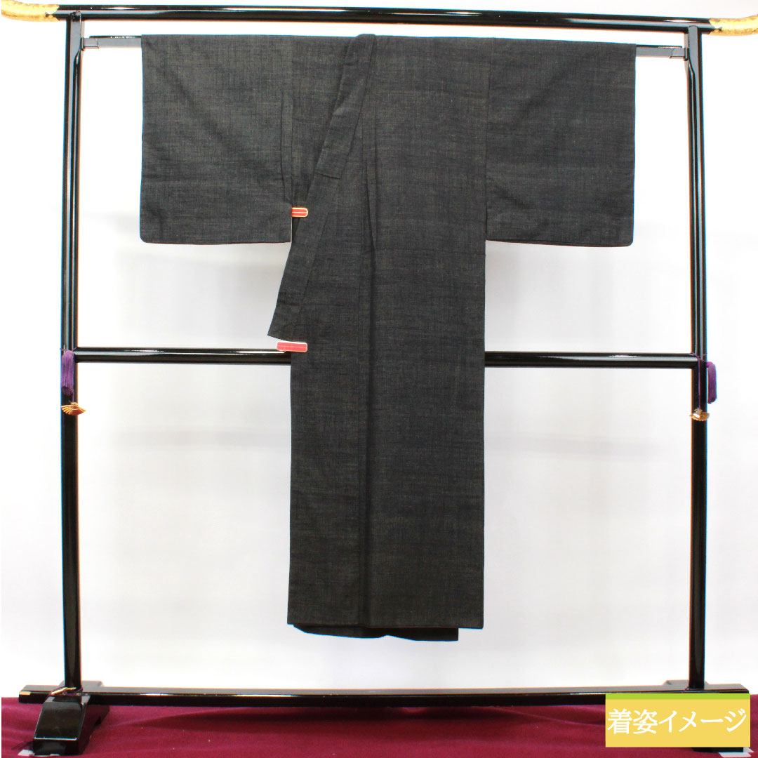 Men's pure silk, length 138.5cm, sleeve length 71cm, S rank, lined, black, 1119000662310