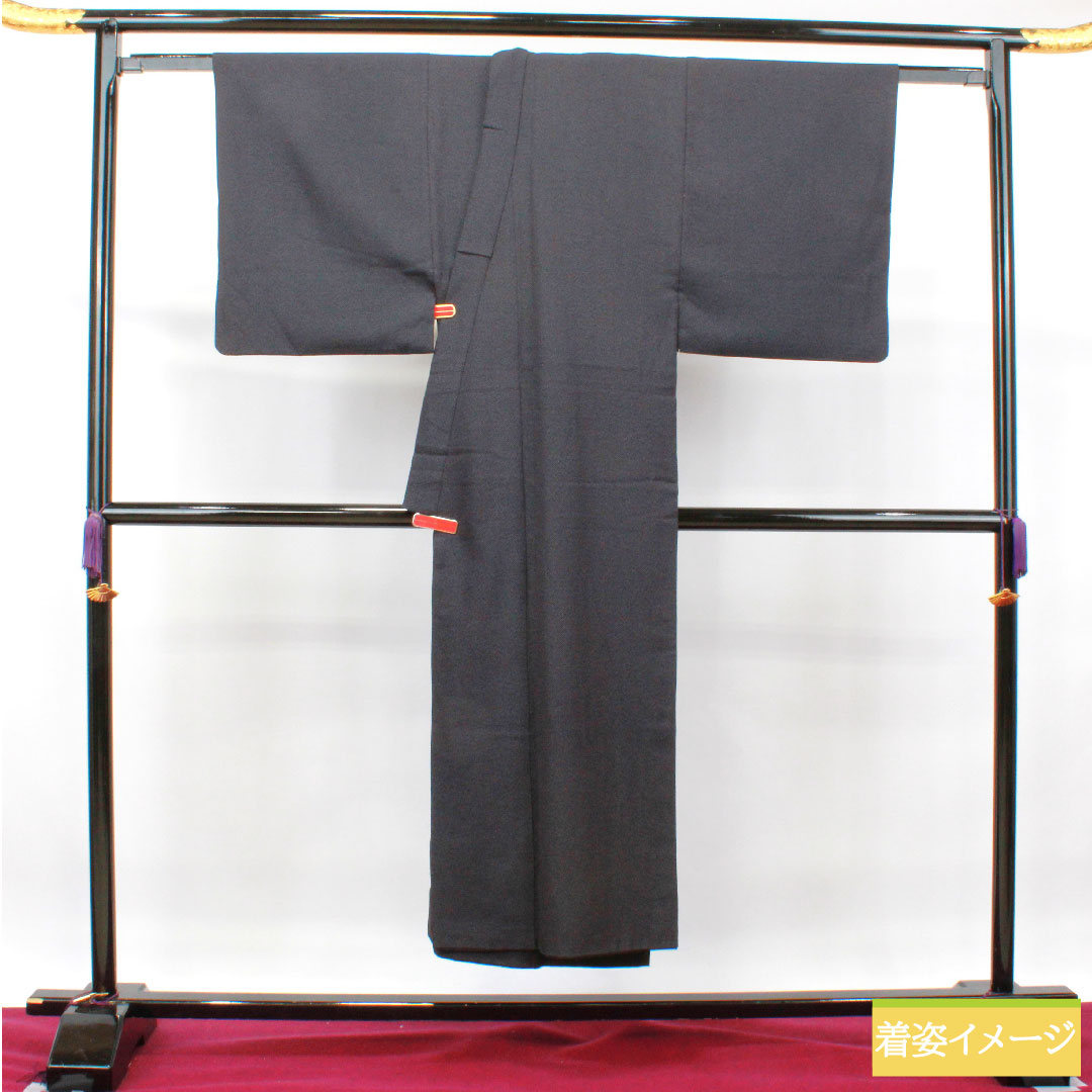 Men's pure silk, length 145.5cm, sleeve length 69cm, S rank, lined, black, 1119000682410