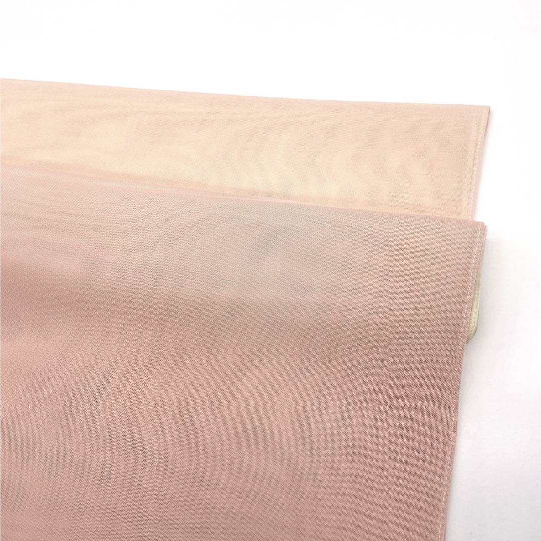 (Like New) Silk Obiage (Semi-Formal) - Maiden Color (Otomeiro) and Sulfur Color (Iouiro) Gradient - Summer Style - Length: Approx. 180cm, Width: Approx. 29.5cm - Pink - Product Number: 1136002191913