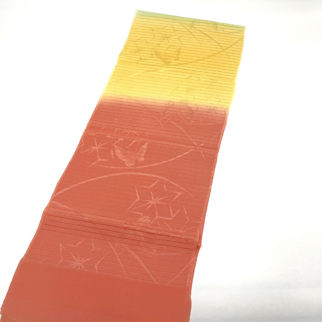 (Like new) Silk Obiage (Sash) - New, Casual, Tokiasagi (Light Blue), Seiji (Celadon), Koitamagoi (Dark Egg) - Summer, Approximately 182cm Long, 29cm Wide, Gradient Pattern, Product Code: 1136001521999