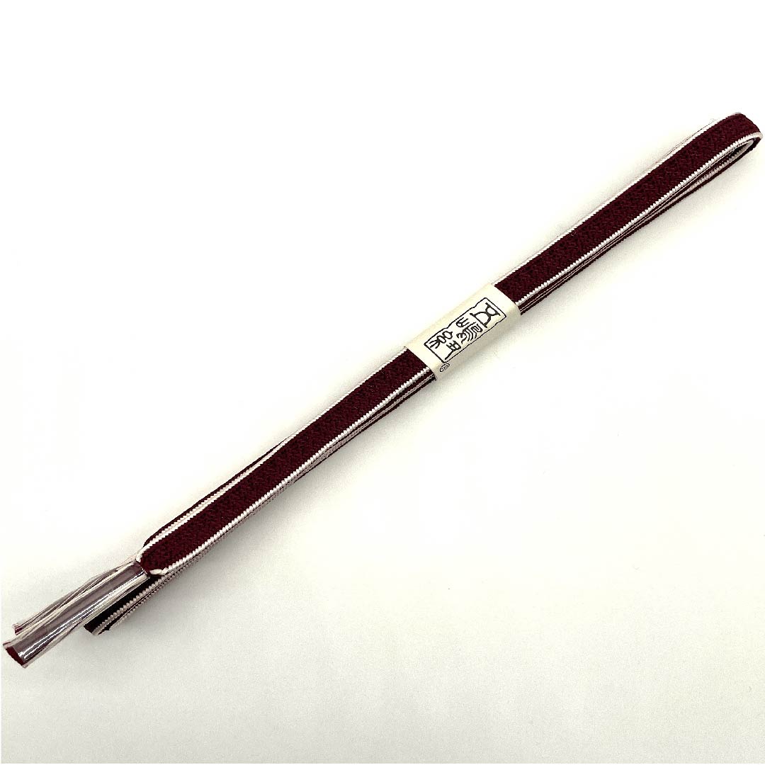 （新古品） 帯締め 正絹 三分紐 暗紅色色（あんこうしょくいろ） 五嶋紐 新古品 長さ約132cm 幅約0.9cm カジュアル Sランク 赤系 1135000622312