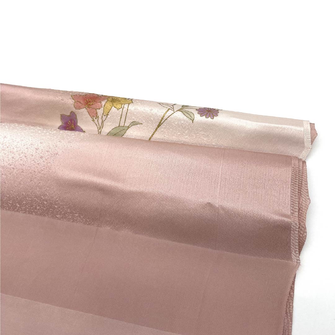 S-Rank Silk Obiage (Semi-Formal) in Modern Colors with Floral Pattern, Approximately 173cm Long, 30cm Wide, Pink, Product Number: 1136002362913