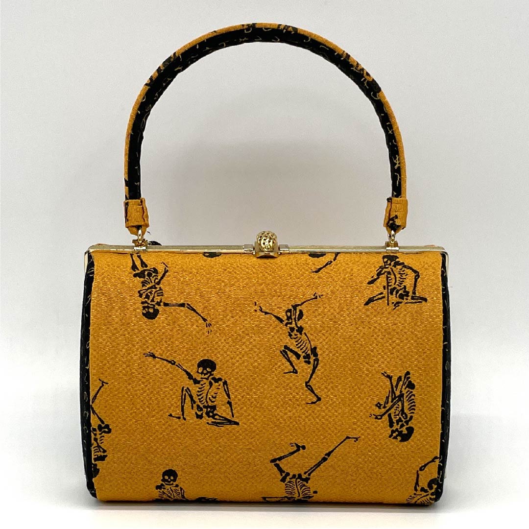 Casual Japanese Style Bag, New Rank, Niiro (Brown), Skeleton Design, Hyakunin Isshu (Poem of One Hundred Poets), Handmade by an Artist, Brown, 113900130114
