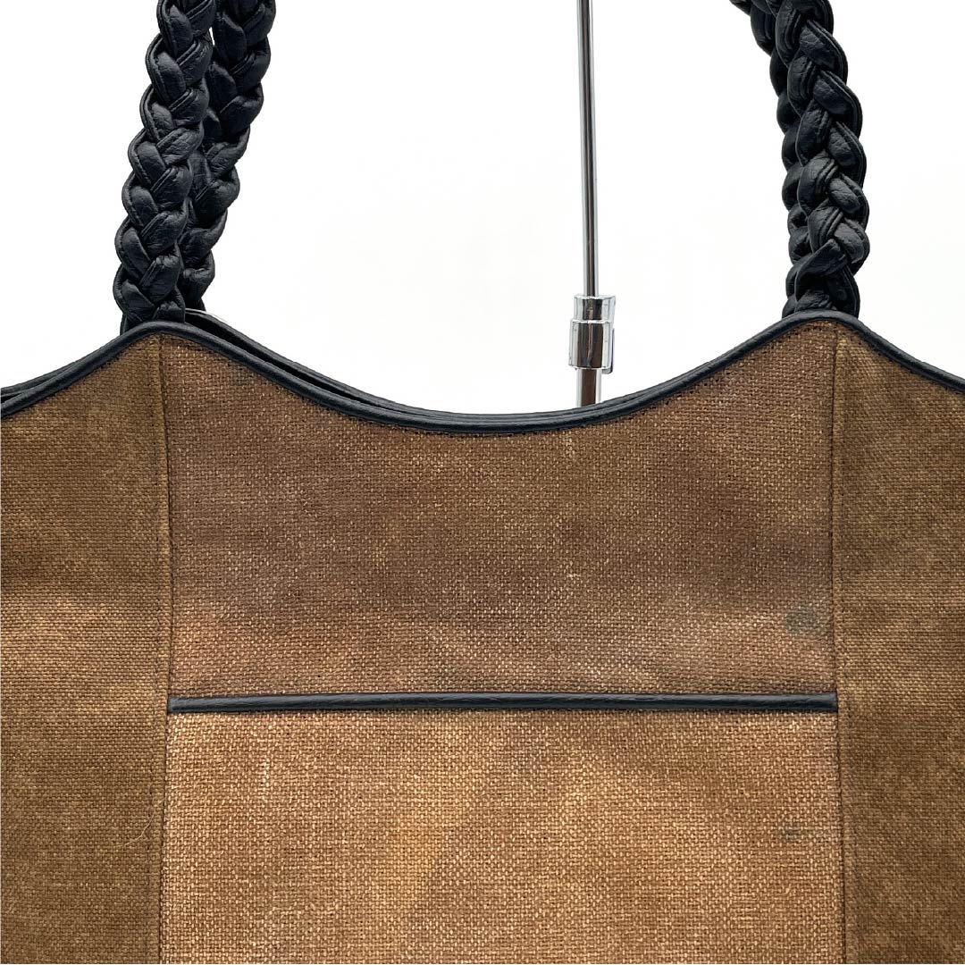 (Like New) Casual Zori and Bag Set with Sake Bag, Low-Rebound Zori with La Sole, Size M, Brown, Item Number: 1133000341314