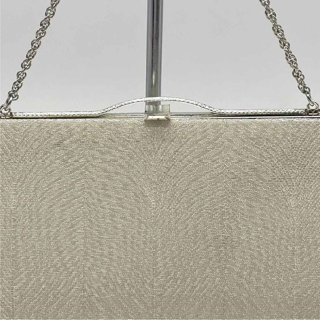 (Like New) Formal Zori and Bag Set, 2-Way, Medium, Silver, Rank B, Item Number: 1133000314322