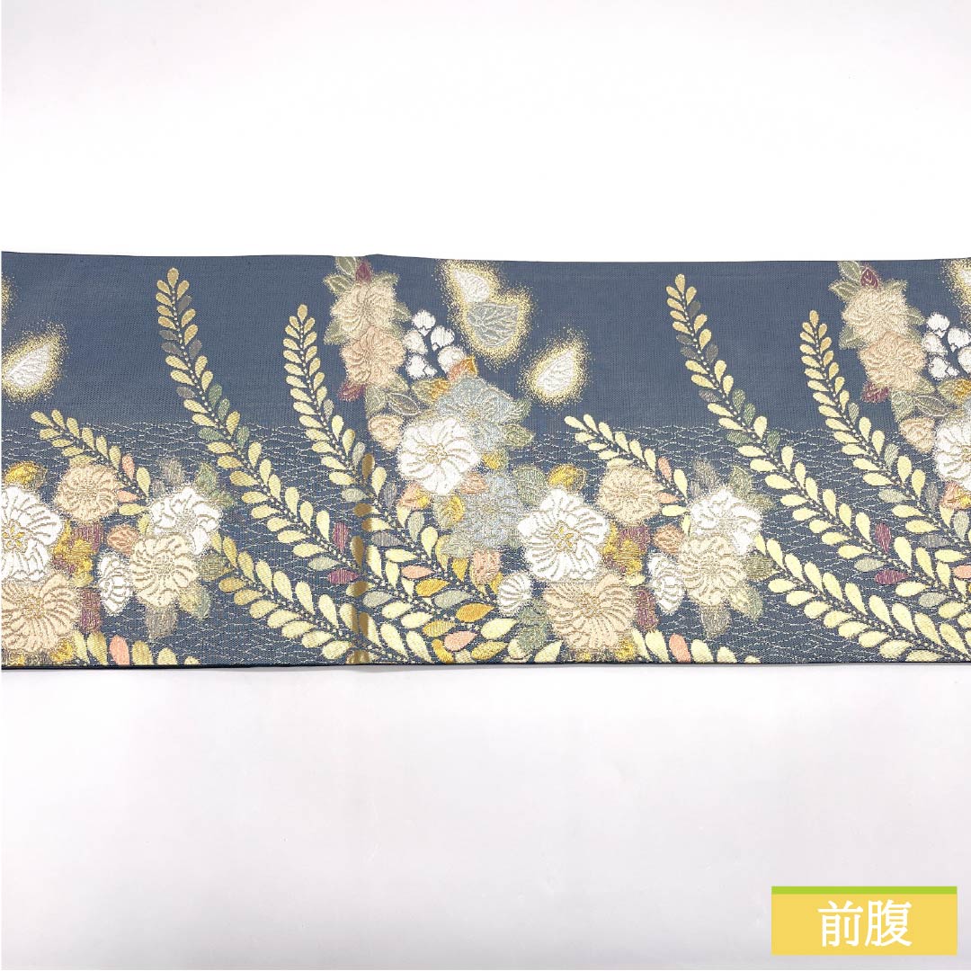 袋帯 正絹 Aランク 裏色（うらいろ） 辻ヶ花 帯丈436cm 六通 セミフォーマル 青系 1123015133317