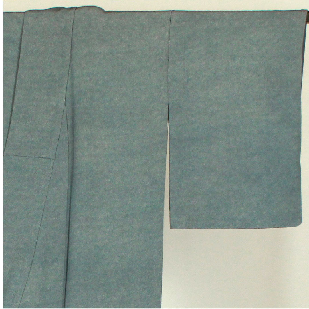 Komon Length 161cm Sleeve length 64cm Awase Edo Komon Kazuo Adachi Shark Butt-matching Three Aoi Silk S Rank Blue 1115001242317