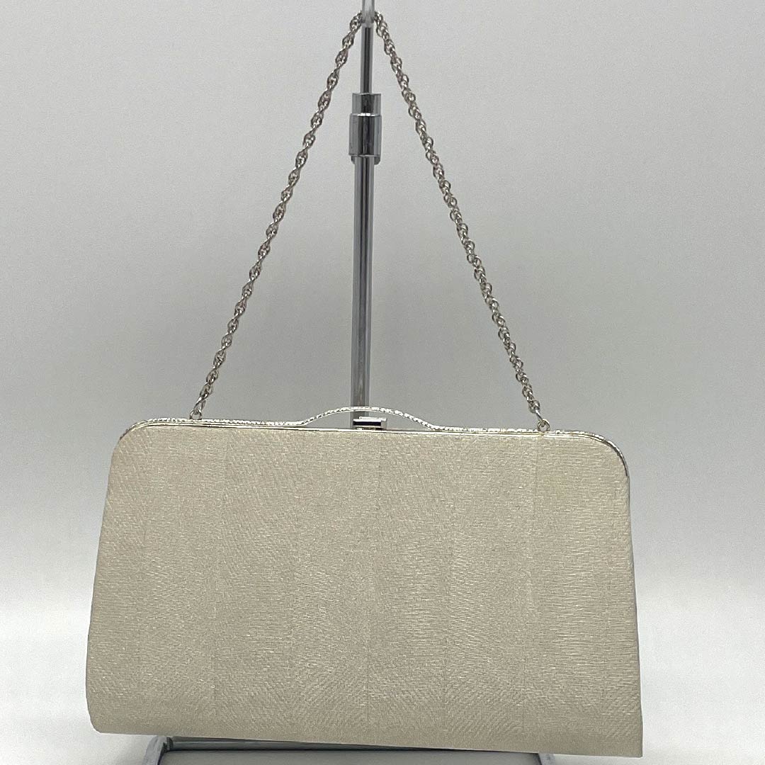 (Like New) Formal Zori and Bag Set, 2-Way, Medium, Silver, Rank B, Item Number: 1133000314322