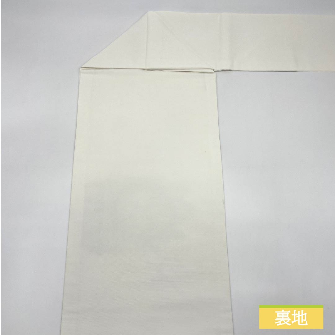 Nagoya Obi, Polyester, Grade B, Karahana Dyed Obi, Length 368cm, Pointed Pattern, Casual, White, 1124010854311, Nagoya Style