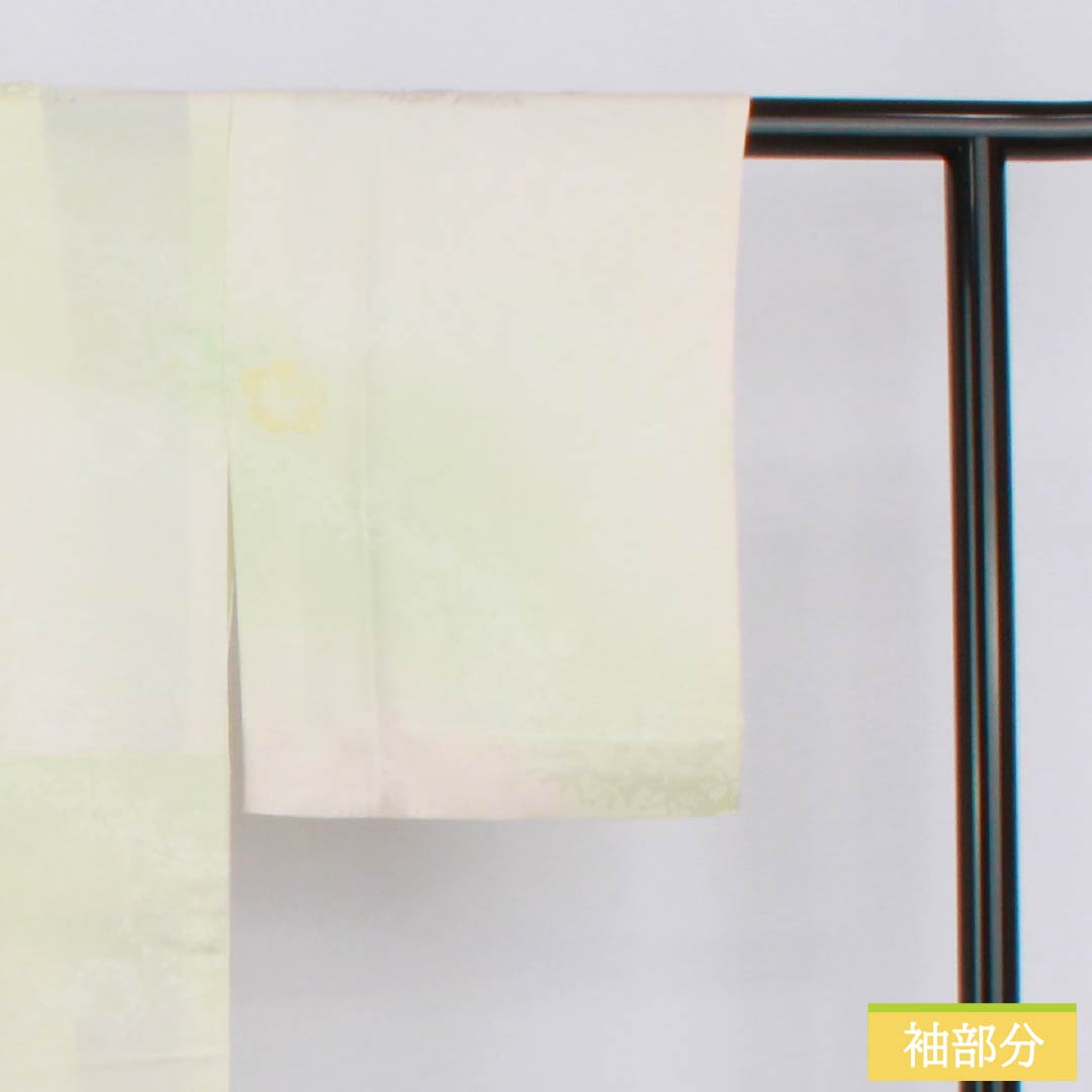 長襦袢 正絹 Sランク 身丈120cm 裄丈60.5cm 単衣 ぼかし染 吉祥文様 緑系 1129000752119