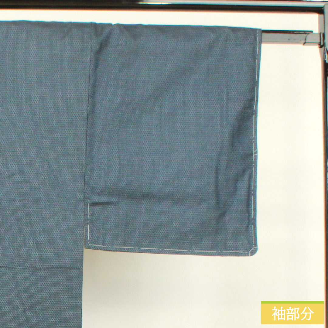 Men's pure silk, length 145cm, sleeve length 70.5cm, Oshima Tsumugi, tortoiseshell pattern, basting thread included, unused, S rank, lined, navy blue, 1119000792418