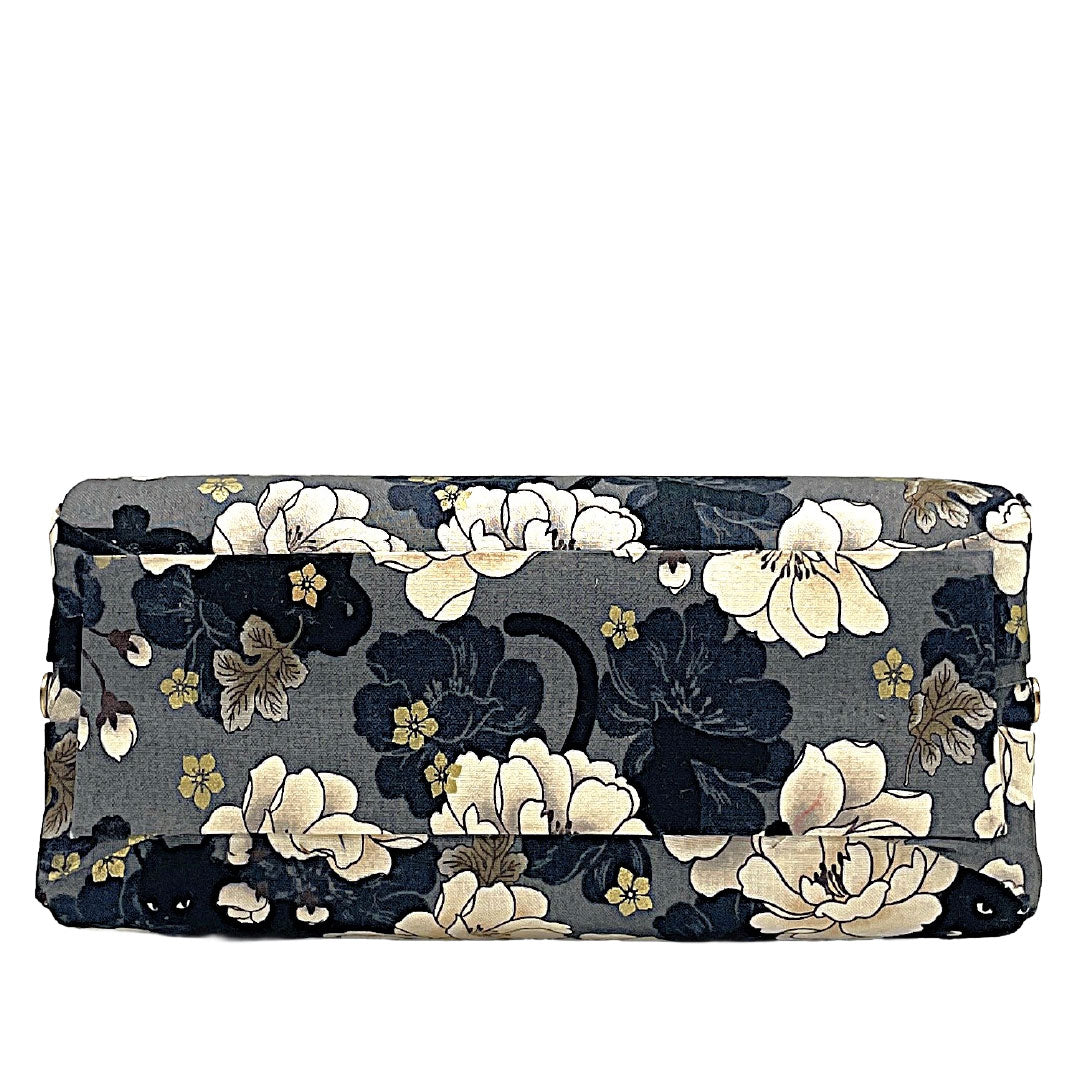 Japanese Style Bag Casual NEW Old Rose Floral Black Cat Retro Gray 113900136122