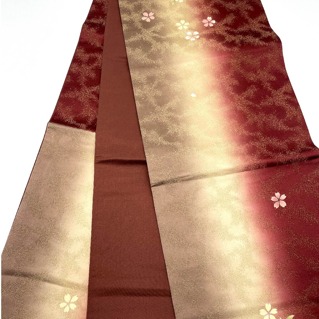 Fukuro Obi Dyed Obi Cherry Blossom Arai Yoshikaze Obi Length 468cm Pure Silk A Rank Six-way Semi-formal Gradient 1123005893499