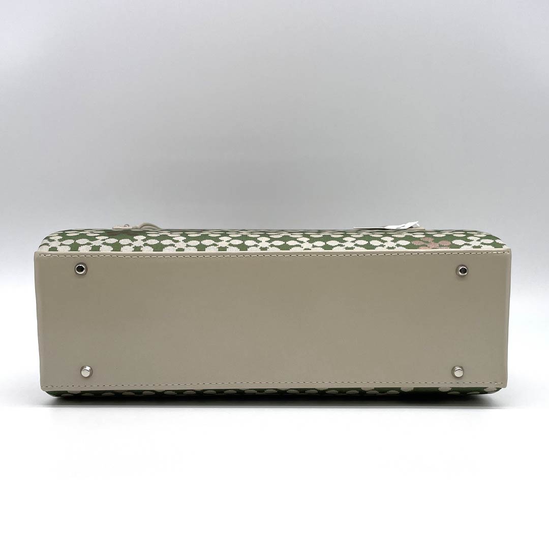 （新古品）和装バッグ カジュアル NEWランク 経錦 鼎工房 西陣織 利休バッグ 緑系 113900109119