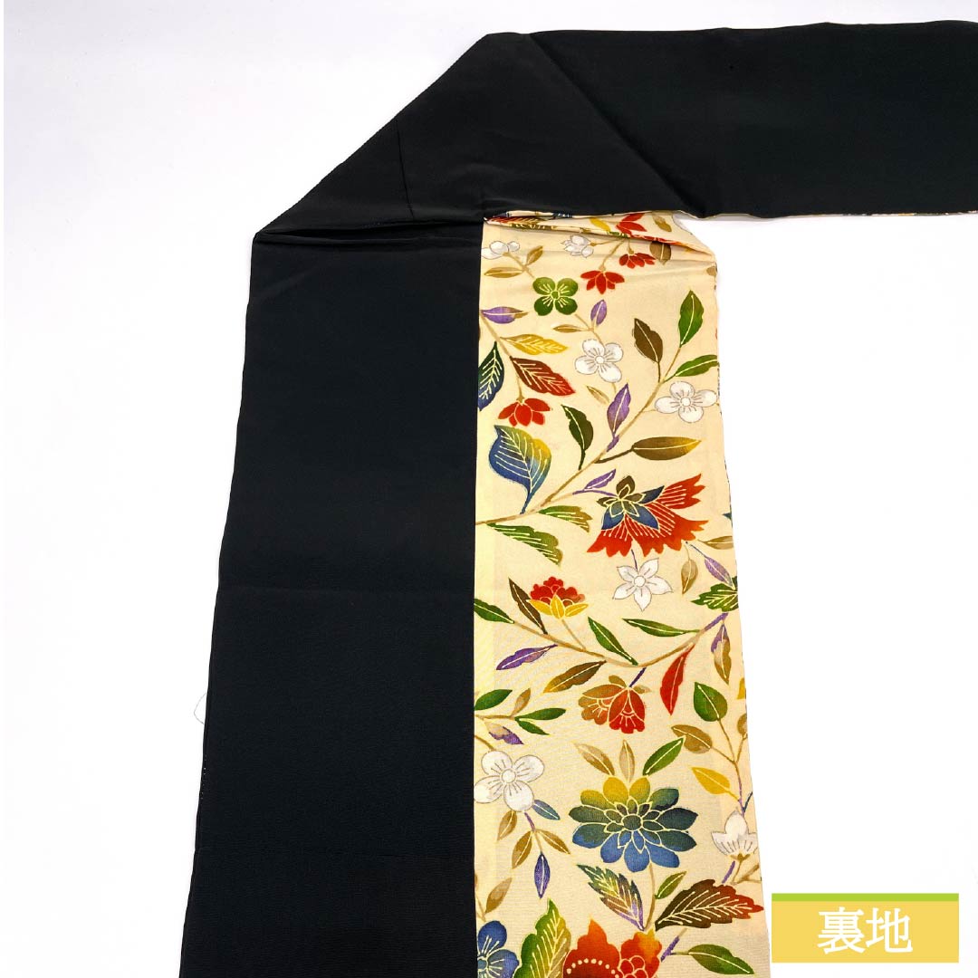 Nagoya Obi Obana-iro (Obana color) Dyed Obi Creative Obi Flower pattern Obi length 421cm Pure silk B rank Full length Casual Cream color 1124008154415 Nagoya tailoring