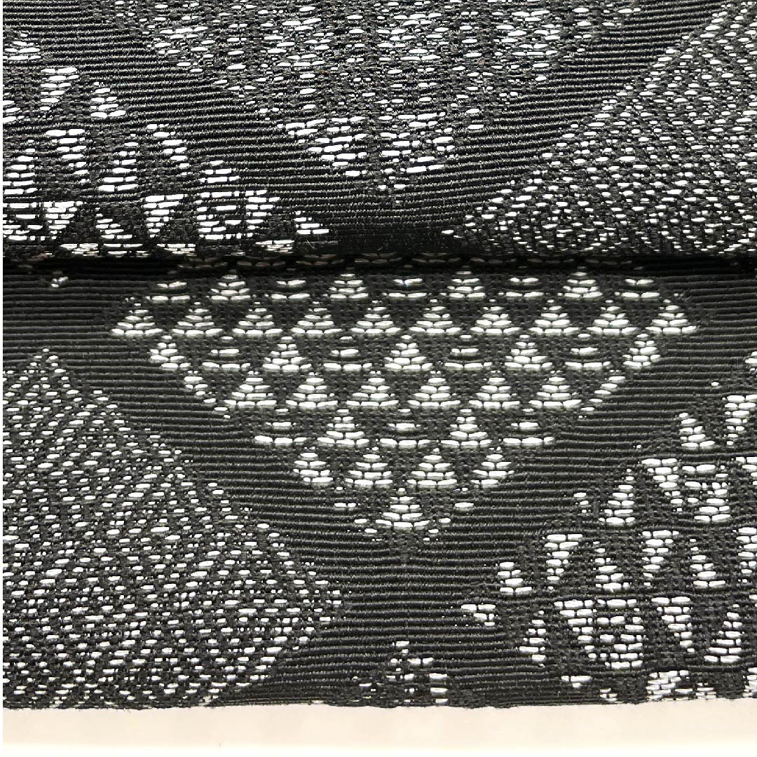 Square obi, polyester, black, diamond pattern, unused, obi length 419cm, width 10.5cm, new rank, black, 1134000161910