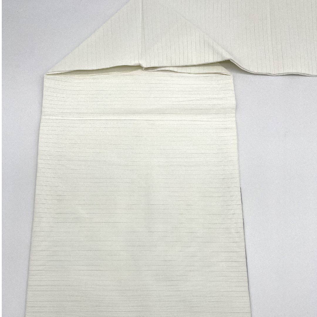 名古屋帯 白色 夏帯 絽 牡丹 染帯 帯丈373cm 正絹 Bランク ポイント柄 カジュアル 白系 1124004504311  名古屋仕立て