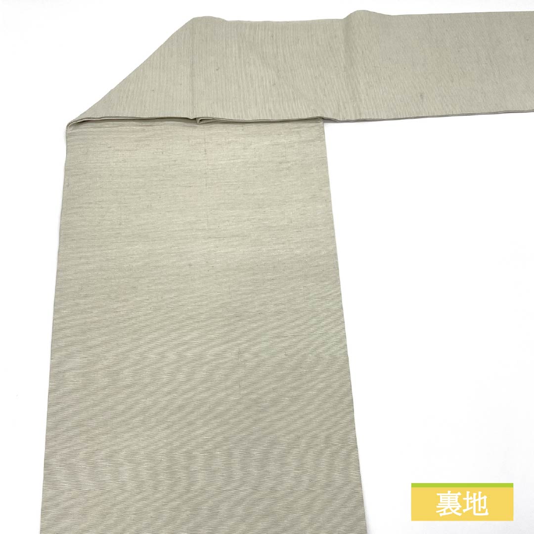 Nagoya Obi Silk Gray Dyed Obi Circle with Flowers Obi Length 369cm Pure Silk S Rank Pointed Pattern Semi-Formal Gray 1124007102322 Nagoya Made