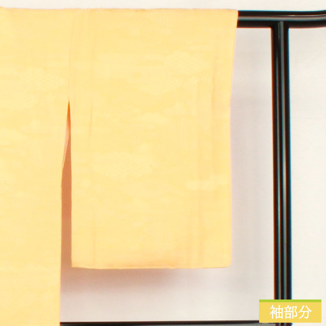 Plain color, pure silk, length 160.5cm, sleeve length 65cm, light persimmon color, one crest, snowflake and ivy, with basting thread, lined, S rank, orange, 1114001642426