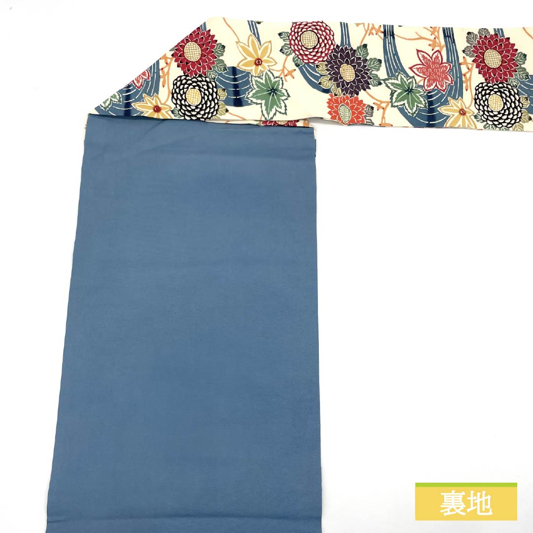 Nagoya obi, natural color, Kyoto Bingata, Bingata-style pattern, flowing water, obi length 338cm, pure silk, S rank, six-pass, casual, cream-colored, 1124007262315, Nagoya-made