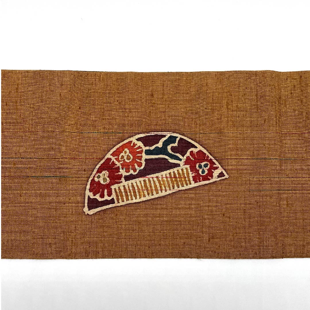 Nagoya obi, brown, hairpin, tsugegushi, dyed obi, obi length 372cm, pure silk, S rank, point pattern, casual, brown, 1124003162314, Nagoya style