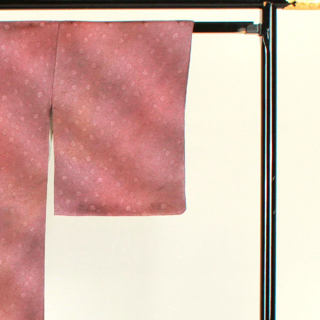 Plain color, vegetable dyed, Tango crepe, bell, length 160cm, sleeve length 65cm, lined, pure silk, S rank, purple, 1114000472420