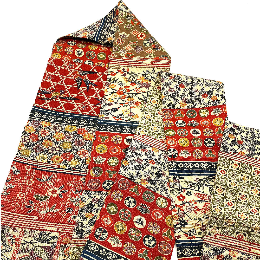 Nagoya obi, stencil-dyed obi, auspicious pattern, obi length 361cm, pure silk, B rank, full length, casual, gradation, 1124002594399, Nagoya style