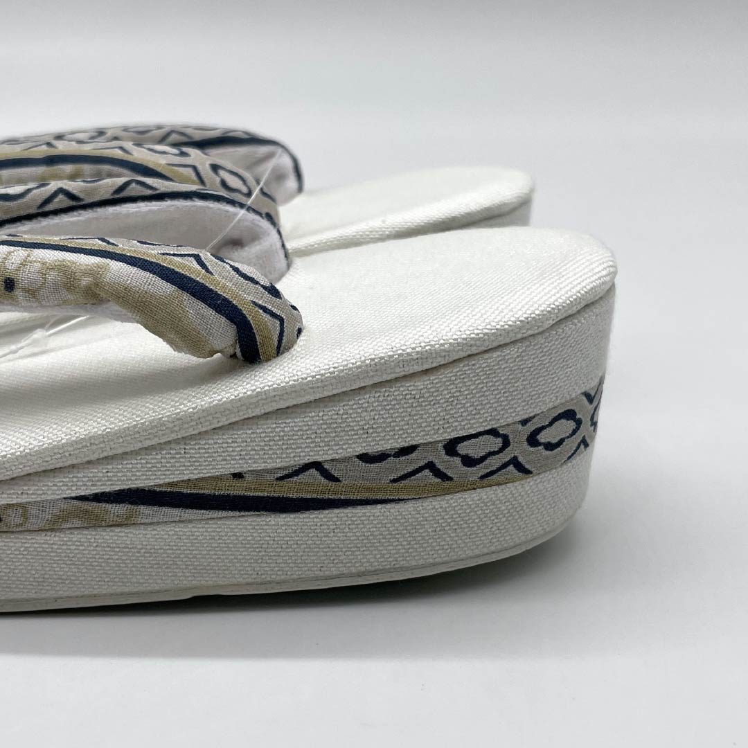(New) Zori Sandals, Linen, NEW Rank, Summer Zori, Linen Zori, Made in Japan, For Summer, Length 24cm, L size, White color, 1122001691411