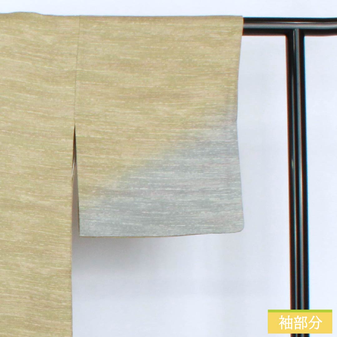 訪問着 正絹 Aランク 袷 身丈153.5cm 裄丈63cm 利休色（りきゅういろ） ぼかし染 緑系 1112006123219