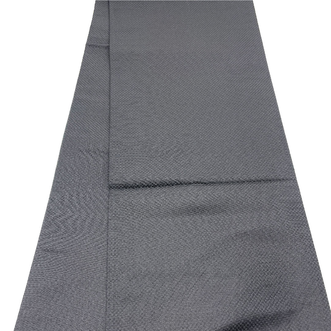 【未仕立】袋帯 正絹 NEWランク 薔薇 横段 幾何学模様   帯丈450cm 六通 セミフォーマル 黒系 1123002551410