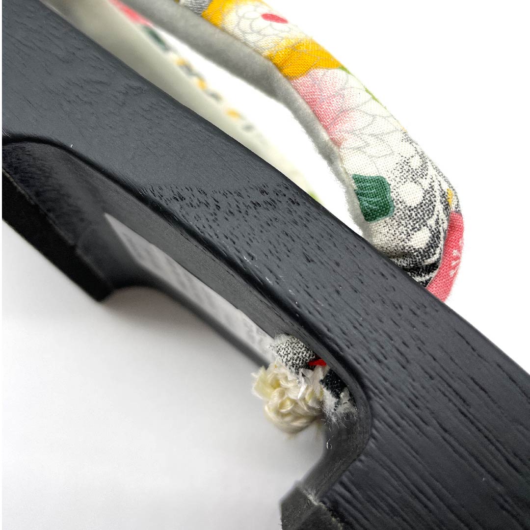 (Brand new, unused) Geta (Japanese clogs) with chrysanthemum, cherry blossom, tortoiseshell and cloisonne patterns, size XL, black, NEW rank, 1122001041510