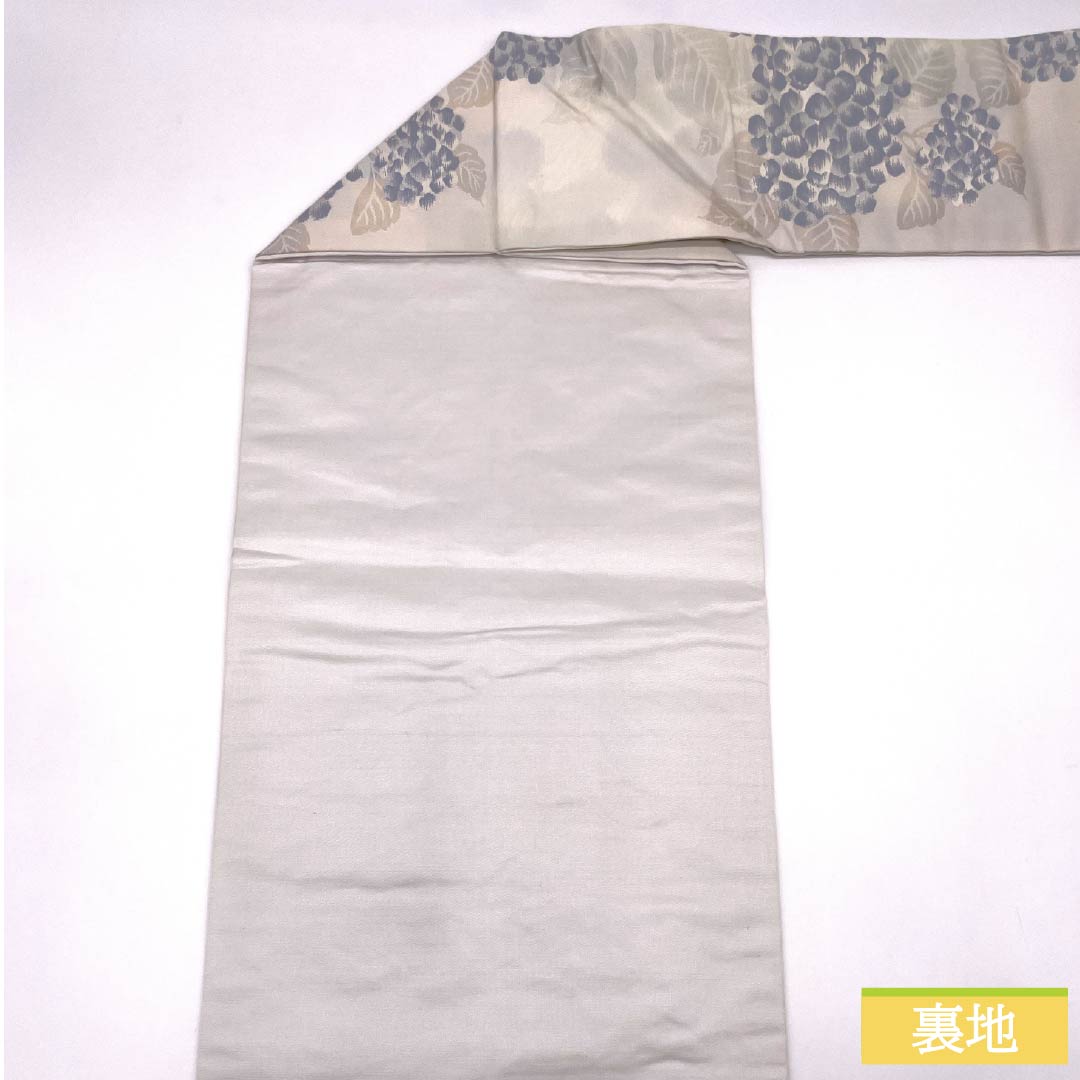 Nagoya Obi, Pure Silk, Grade B, Hydrangea Design, with Basting Thread, Length 367cm, Six-Ply, Semi-Formal, Gradient Pattern, 1124009034399, Nagoya Style