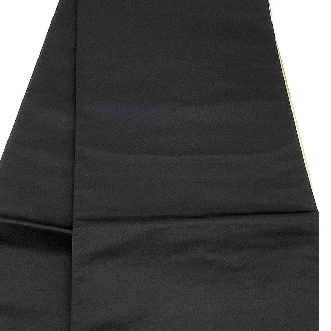 Fukuro Obi for Furisode, Plum, Bamboo, Length 422cm, Pure Silk, A Rank, Six-way, Formal, Black, 1123003443310