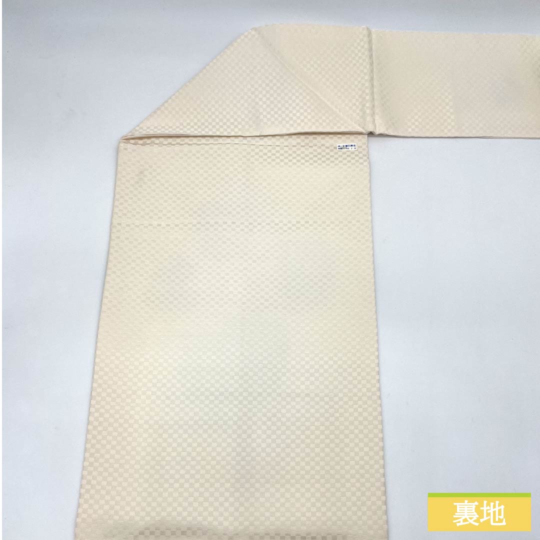 Nagoya obi, dyed obi, camellia, artist's work, obi length 396cm, pure silk, S rank, point pattern, casual, white, 1124006712411, Nagoya tailoring