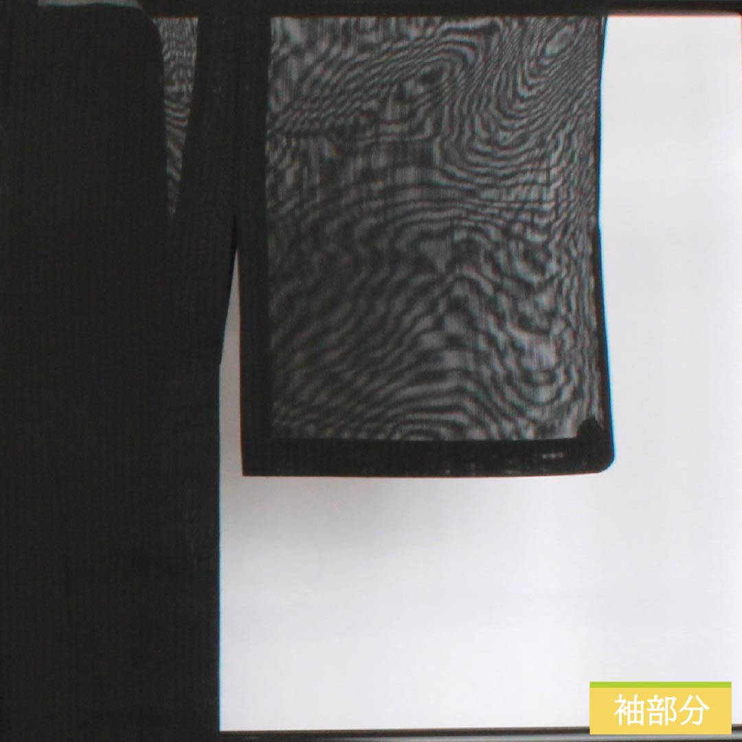Summer pure silk plain kimono, length 157.5cm, sleeve length 62.5cm, vertical silk pongee, A rank, black, 1132002703310