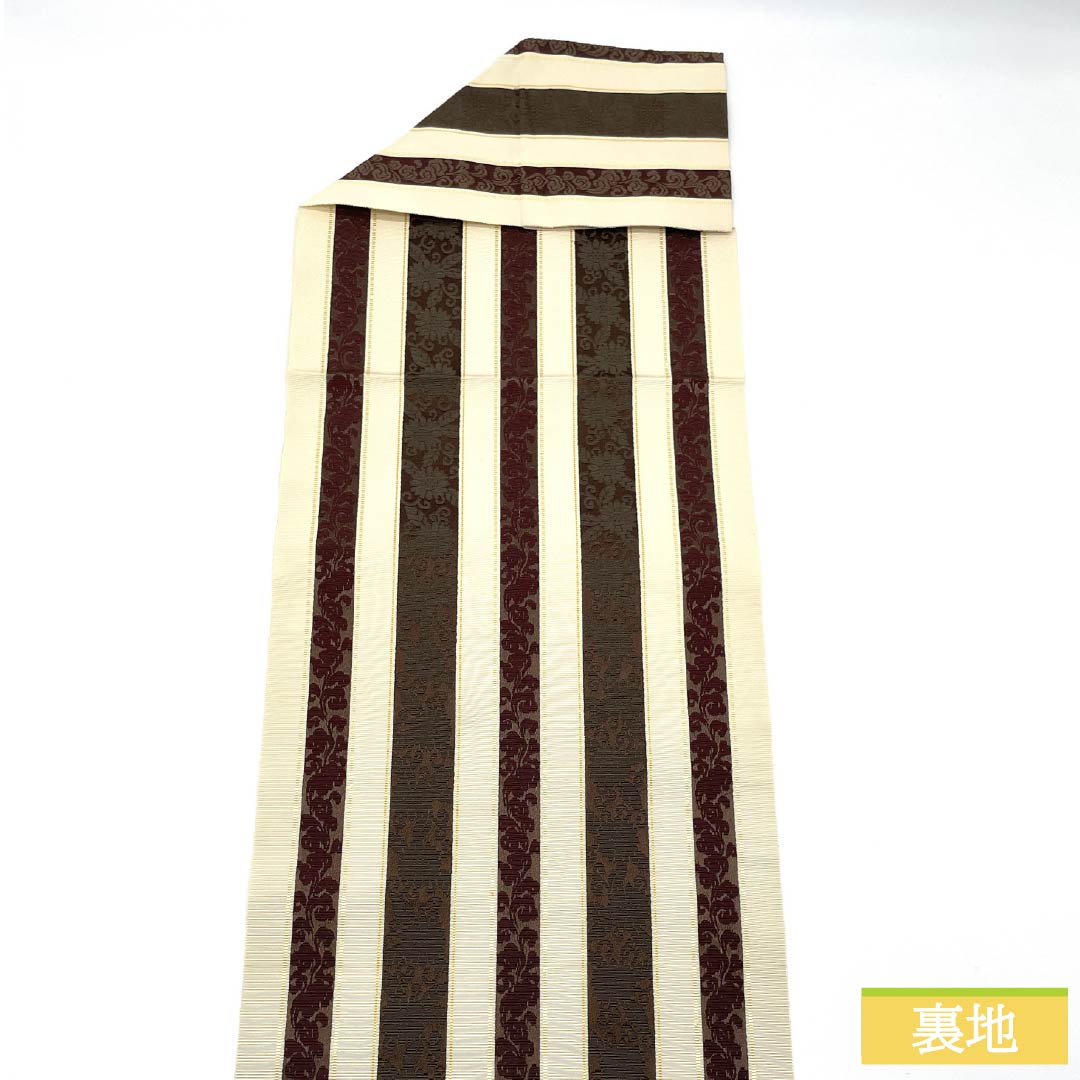 Nagoya Obi, Pure Silk, S-Rank, Off-White, Hakata-ori, Sennen Kobo, Akiko Suga, Length: 380cm, Full Length, Casual, Cream, 1124010462415, Pine Needle Pattern