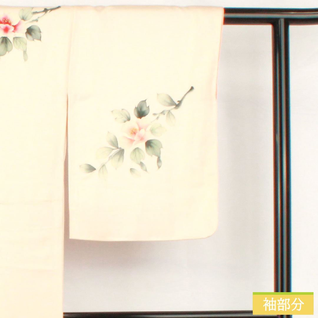 訪問着 正絹 袷 身丈157cm 裄丈64cm 京友禅 草花模様 しつけ糸付き 未使用品 Sランク ピンク系 1112005182313