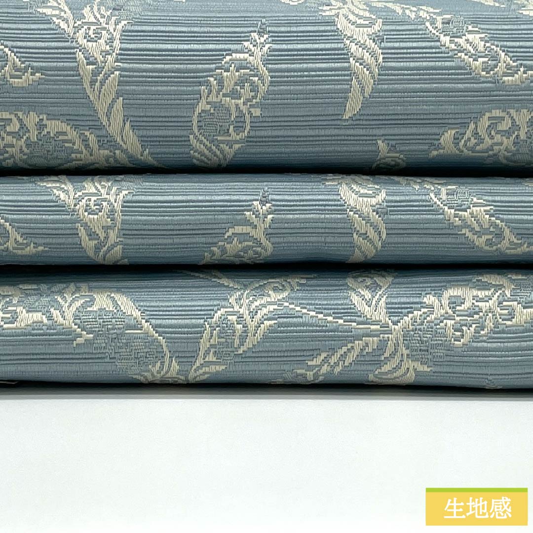 (New) Half-width obi, polyester, NEW rank, chinko-cha (aloeswood brown) and kongeshi-iro (dark navy), botanical pattern, floral diamond style, reversible, obi length 400cm, blue tones, 1125002691417